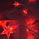 Гирлянда светодиодная звезды LED-FL-STAR-100-10M-230V RED (красный)