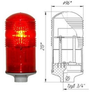Заградительный огонь «ЗОМ-48LED» >32cd, тип «Б», 30-265V AC/DC, IP54 ТУ 3461-001-69016606-2010