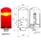 Заградительный огонь «СДЗО-05-1» >10cd, тип «А», 220V AC, IP54 ТУ 3461-003-69016606-2011