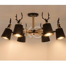 Светильник светодиодный потолочный Астерия MMD-LED A077-4-6xE27, черный Home Light